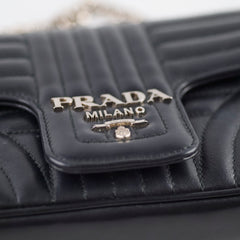 Prada Leather Diagramme Bag Black