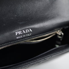 Prada Leather Diagramme Bag Black