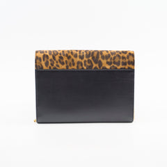 Saint Laurent Cassandra Wallet On Chain WOC Leopard/Black