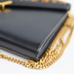 Saint Laurent Cassandra Wallet On Chain WOC Leopard/Black