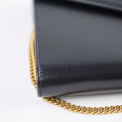 Saint Laurent Cassandra Wallet On Chain WOC Leopard/Black