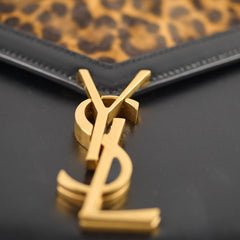 Saint Laurent Cassandra Wallet On Chain WOC Leopard/Black