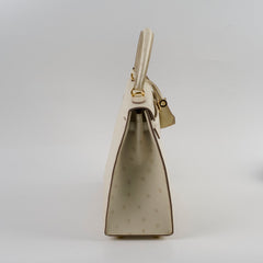 Hermes Kelly 25 Beton Ostrich W Stamp