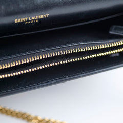 Saint Laurent Cassandra Wallet On Chain WOC Leopard/Black