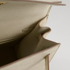 Hermes Kelly 25 Beton Ostrich W Stamp