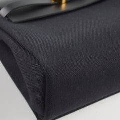 Hermes Herbag Mini Canvas/Hunter Noir GHW Stamp W