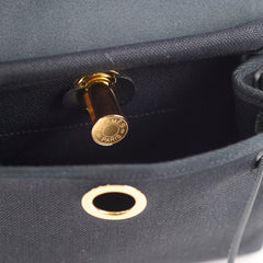 Hermes Herbag Mini Canvas/Hunter Noir GHW Stamp W