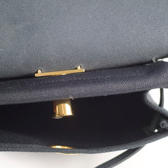 Hermes Herbag Mini Canvas/Hunter Noir GHW Stamp W