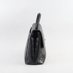 Chanel Vintage Kelly Top Handle Black Caviar GHW