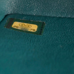 Chanel Chevron Caviar Rectangular Mini Turquoise