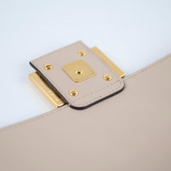 Fendi FF Baguette Beige Lambskin Leather Medium