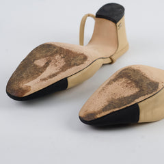 Chanel Slingbacks Beige Two Tone size 37