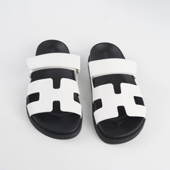 Hermes Chypre Sandals Blanc Size 38