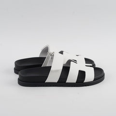 Hermes Chypre Sandals Blanc Size 38