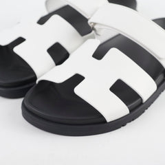 Hermes Chypre Sandals Blanc Size 38