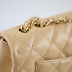 Chanel Single Flap Jumbo Beige Lambskin (12 Series 2009)