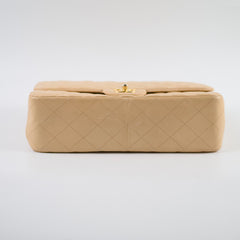 Chanel Single Flap Jumbo Beige Lambskin (12 Series 2009)