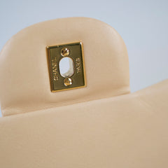 Chanel Single Flap Jumbo Beige Lambskin (12 Series 2009)