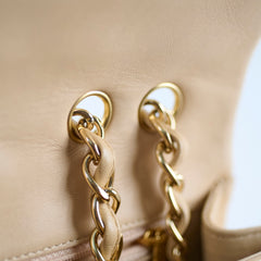 Chanel Single Flap Jumbo Beige Lambskin (12 Series 2009)