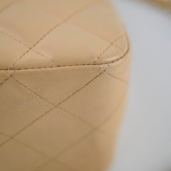 Chanel Single Flap Jumbo Beige Lambskin (12 Series 2009)