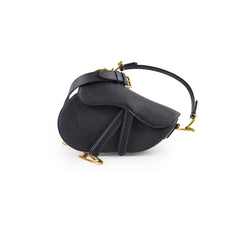 Christian Dior Mini Saddle Bag Black