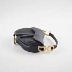 Christian Dior Mini Saddle Bag Black