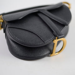 Christian Dior Mini Saddle Bag Black