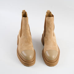 Chanel Suede Boots Light Brown Size 36