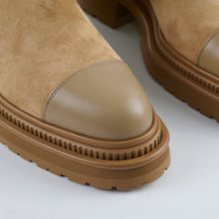 Chanel Suede Boots Light Brown Size 36