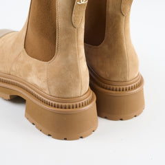 Chanel Suede Boots Light Brown Size 36