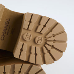 Chanel Suede Boots Light Brown Size 36