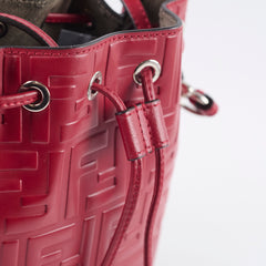 Fendi Mon Tresor Mini Bucket Bag Red