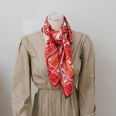 Hermes 90 x 90 Collier De Chien Silk Scarf Red