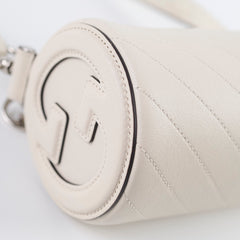 Gucci Mini Blondie Barrel Shoulder Bag White