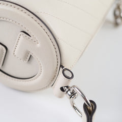 Gucci Mini Blondie Barrel Shoulder Bag White