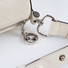Gucci Mini Blondie Barrel Shoulder Bag White