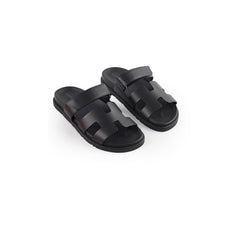 Hermes Chypre Size 38.5 Black Sandals