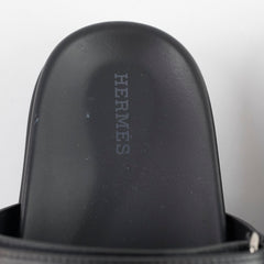 Hermes Chypre Size 38.5 Black Sandals