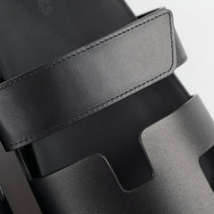Hermes Chypre Size 38.5 Black Sandals