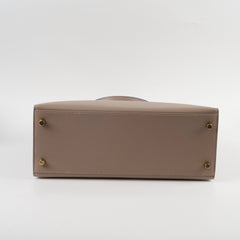 Hermes Kelly 28 Gris Asphalt Epsom Sellier - Z stamp