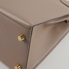 Hermes Kelly 28 Gris Asphalt Epsom Sellier - Z stamp