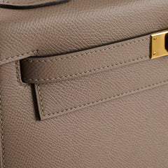 Hermes Kelly 28 Gris Asphalt Epsom Sellier - Z stamp