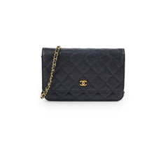 Chanel Wallet on Chain WOC Caviar Black