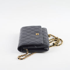 Chanel Wallet on Chain WOC Caviar Black
