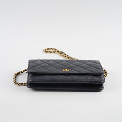 Chanel Wallet on Chain WOC Caviar Black