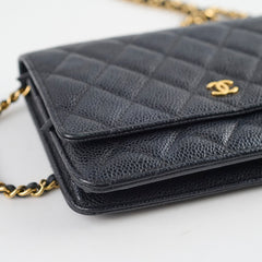 Chanel Wallet on Chain WOC Caviar Black