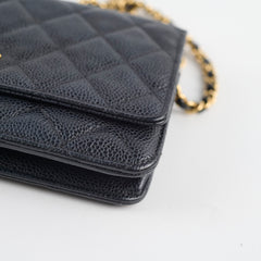 Chanel Wallet on Chain WOC Caviar Black