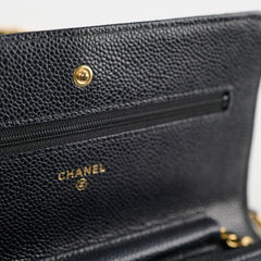Chanel Wallet on Chain WOC Caviar Black