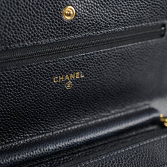 Chanel Wallet on Chain WOC Caviar Black