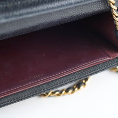 Chanel Wallet on Chain WOC Caviar Black